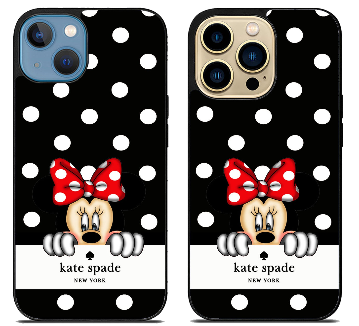 Kate Spade Black Minnie Mouse iPhone 14 | 14 Plus | 14 Pro | 14 Pro Max Case