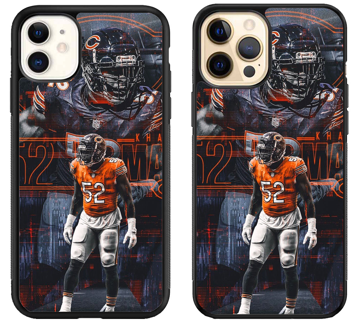 Khalil Mack Chicago Bears Background iPhone 12 | 12 Mini | 12 Pro | 12 Pro Max Case
