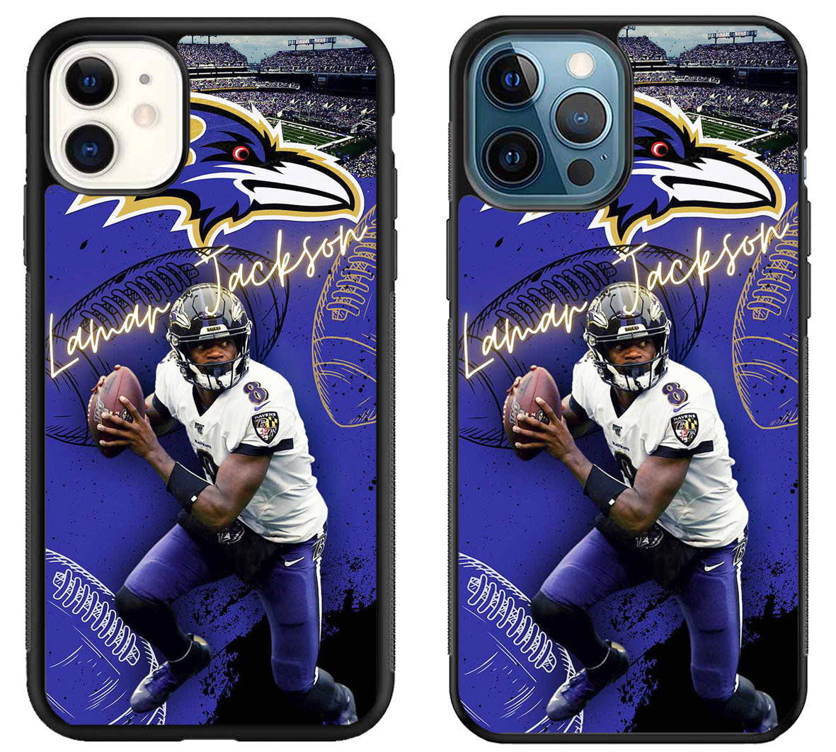 Lamar Jackson Baltimore Ravens Background iPhone 11 | 11 Pro | 11 Pro Max Case