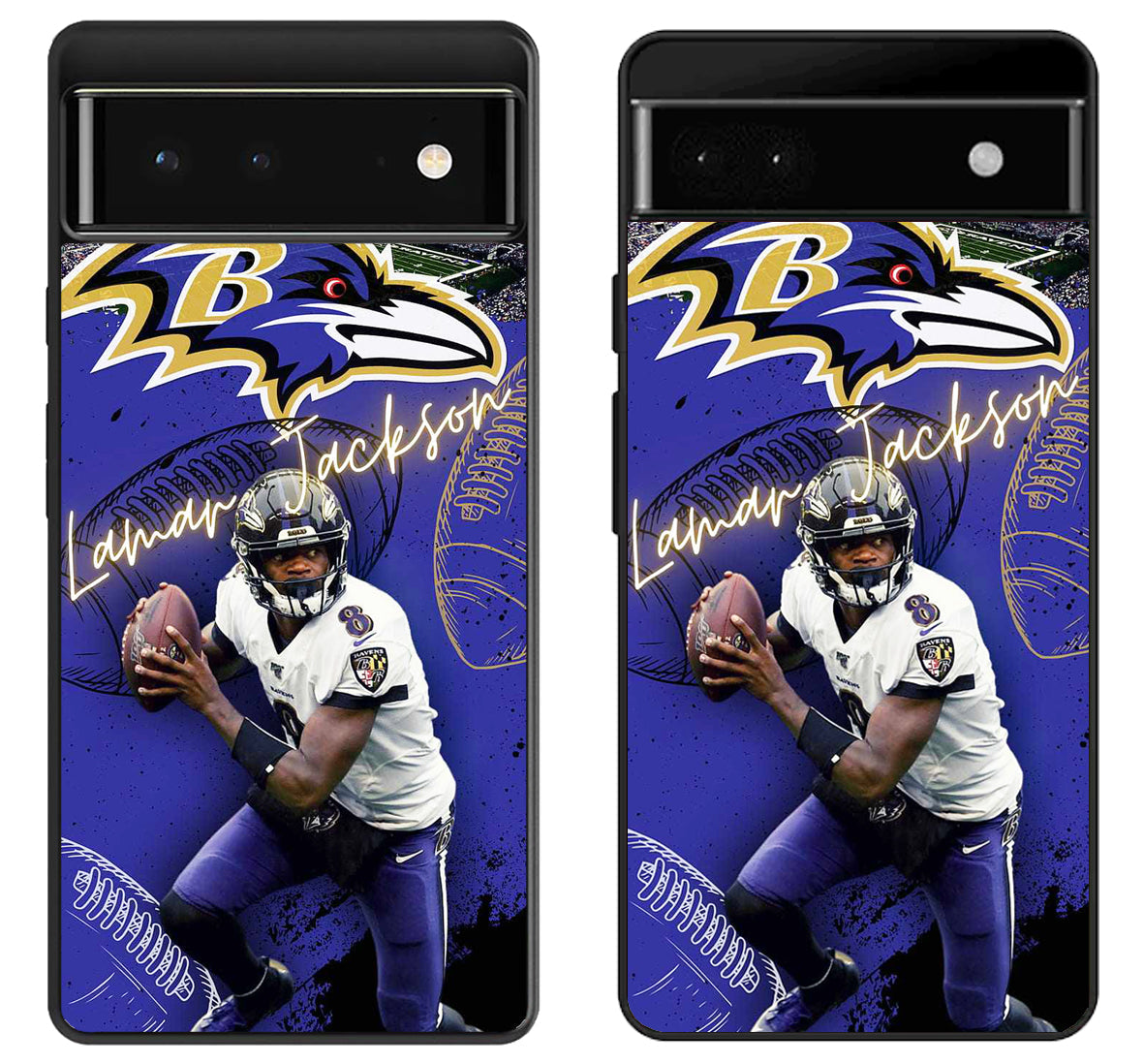 Lamar Jackson Baltimore Ravens Google Pixel 6 | 6A | 6 Pro Case