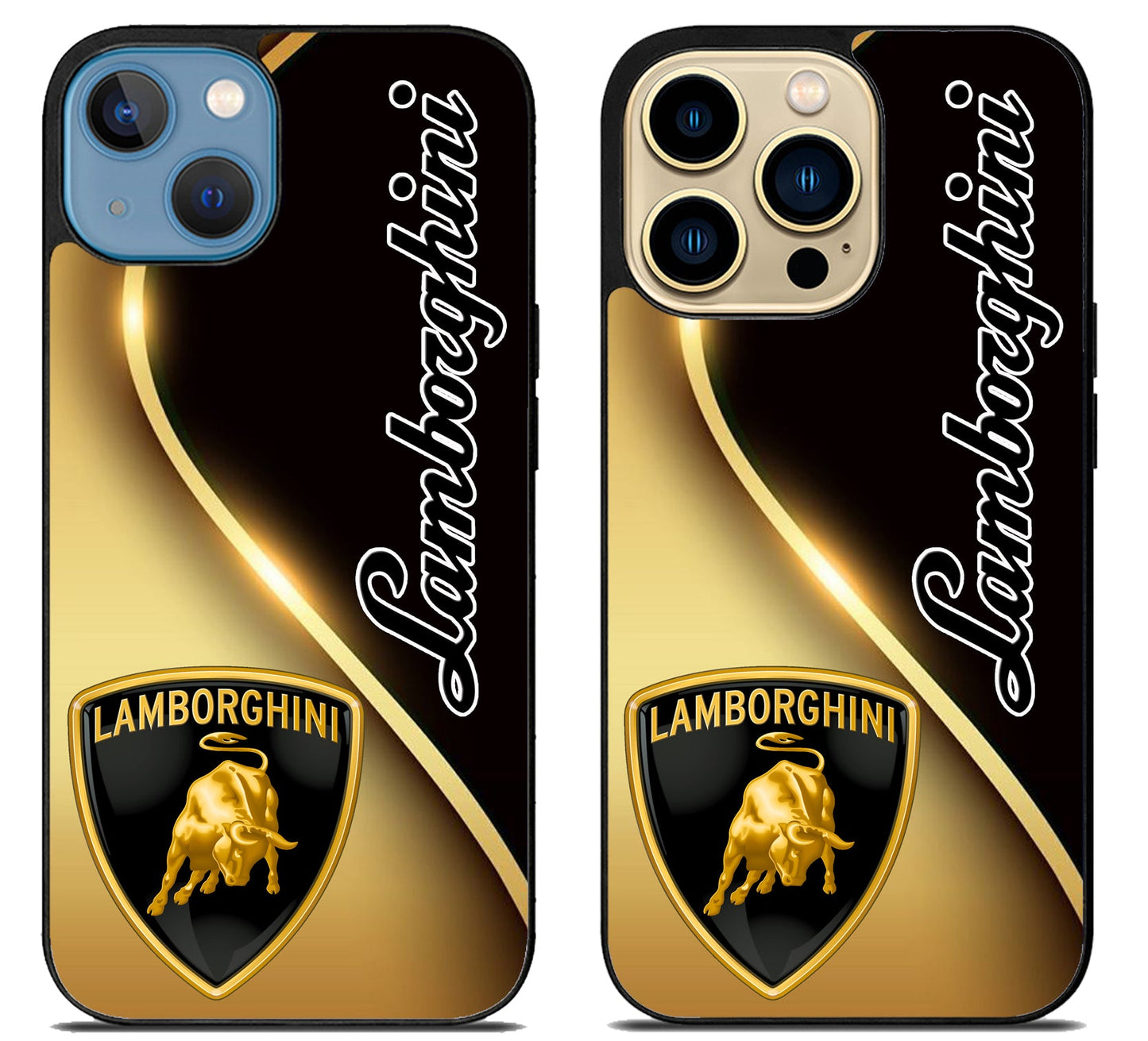 Lamborghini Black Gold iPhone 14 | 14 Plus | 14 Pro | 14 Pro Max Case