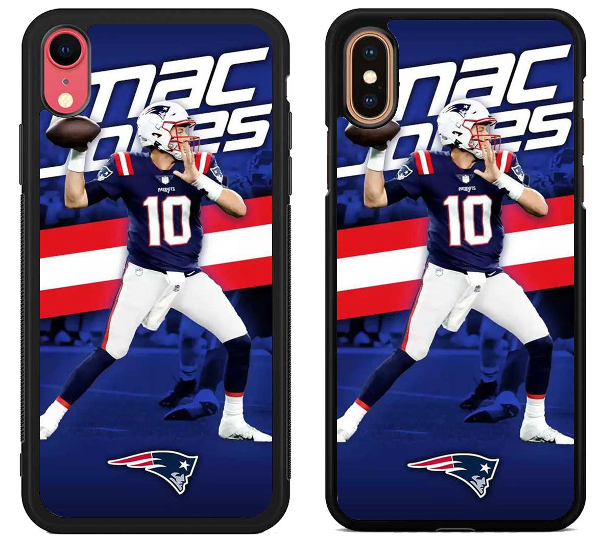 Mac Jones New England Patriots Wallpaper iPhone X | Xs | Xr | Xs Max Case
