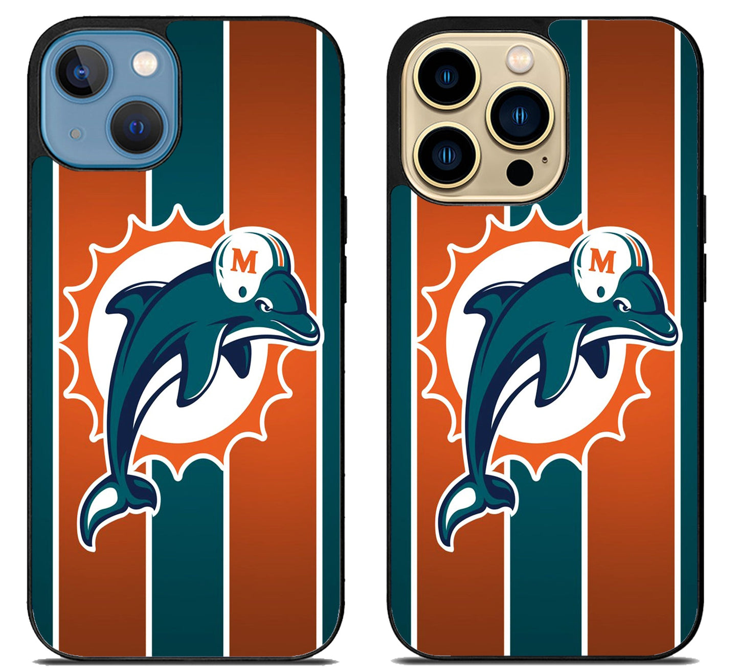 Miami Dolphins Stripe iPhone 14 | 14 Plus | 14 Pro | 14 Pro Max Case