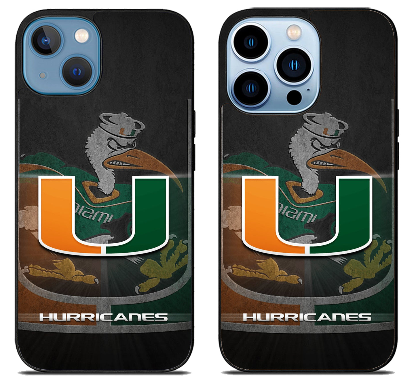 Miami Hurricanes Background iPhone 13 | 13 Mini | 13 Pro | 13 Pro Max Case