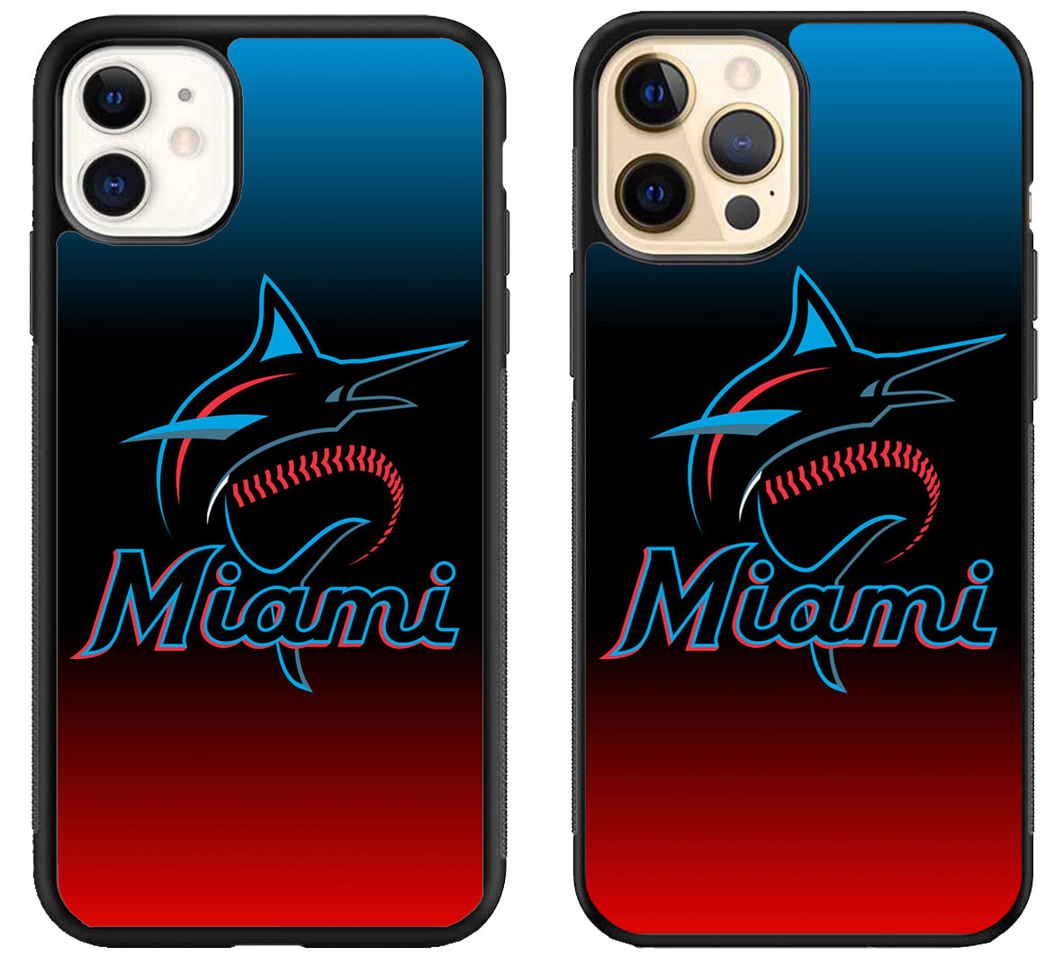 Miami Marlins Color Stylish iPhone 12 | 12 Mini | 12 Pro | 12 Pro Max Case