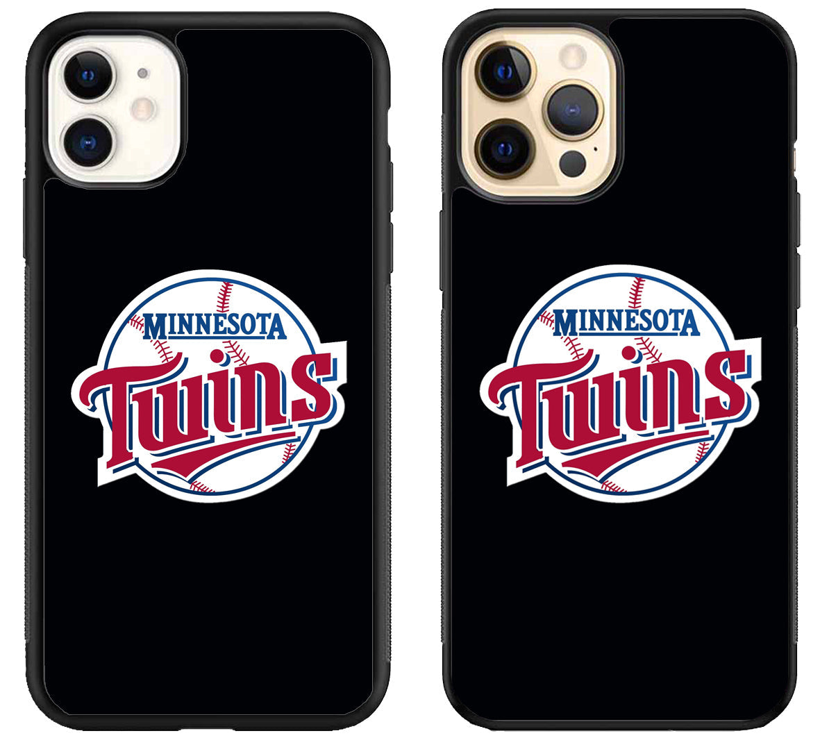 Minnesota Twins Black iPhone 12 | 12 Mini | 12 Pro | 12 Pro Max Case