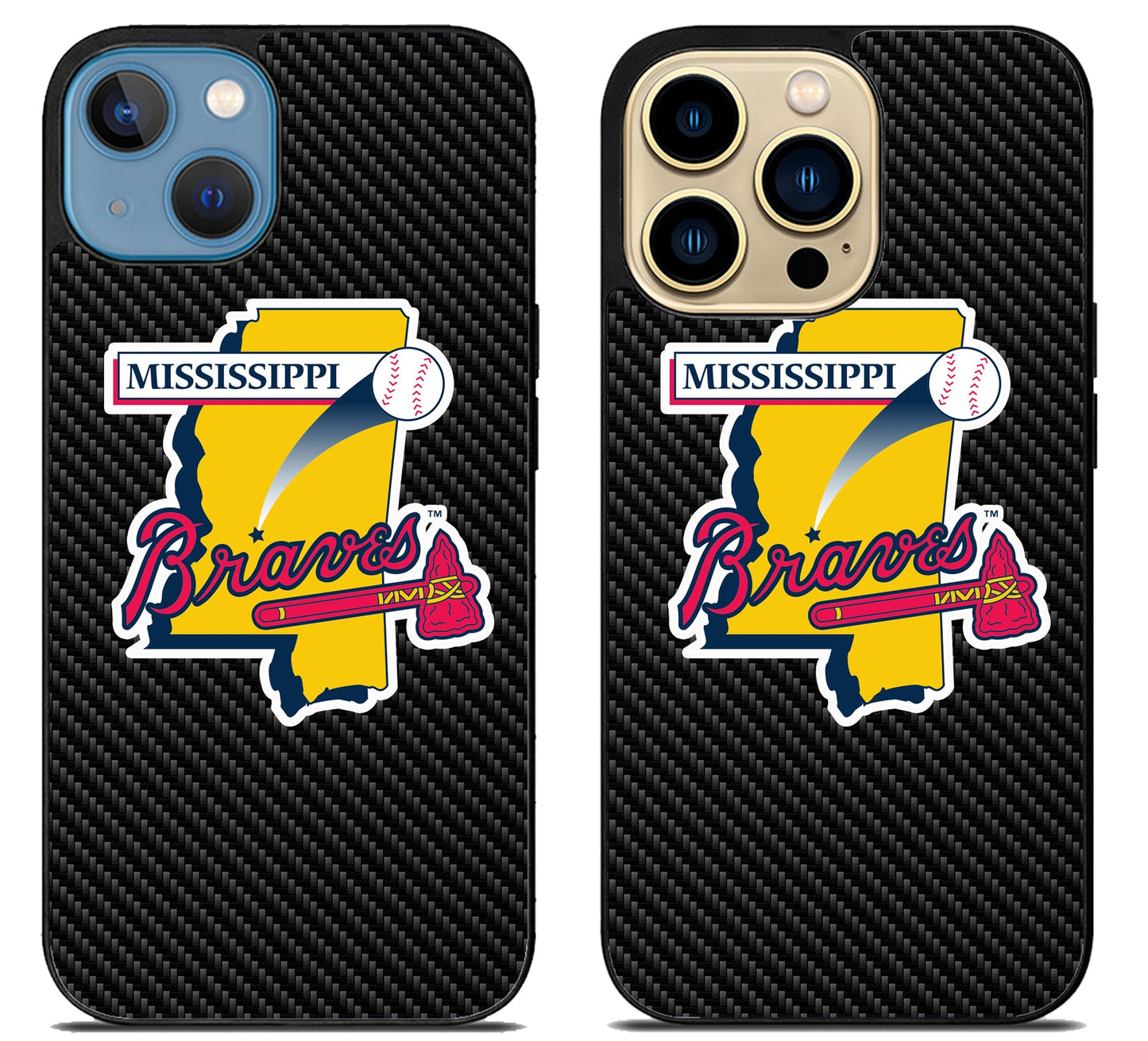 Mississippi Braves Carbon iPhone 14 | 14 Plus | 14 Pro | 14 Pro Max Case