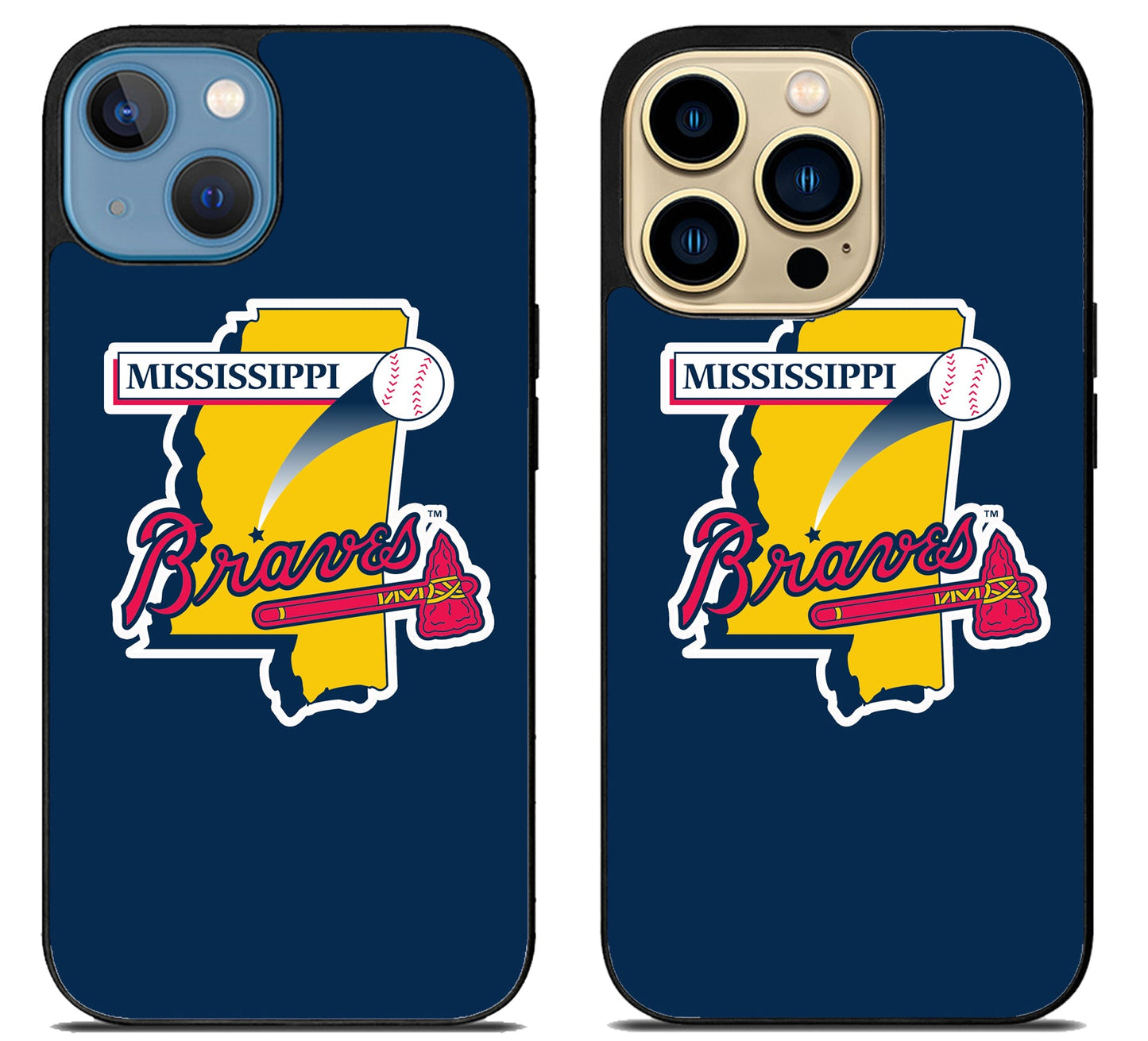 Mississippi Braves Logo iPhone 14 | 14 Plus | 14 Pro | 14 Pro Max Case