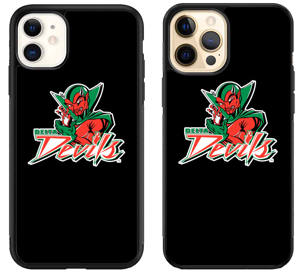 Mississippi Valley State Delta Devils Black iPhone 12 | 12 Mini | 12 Pro | 12 Pro Max Case