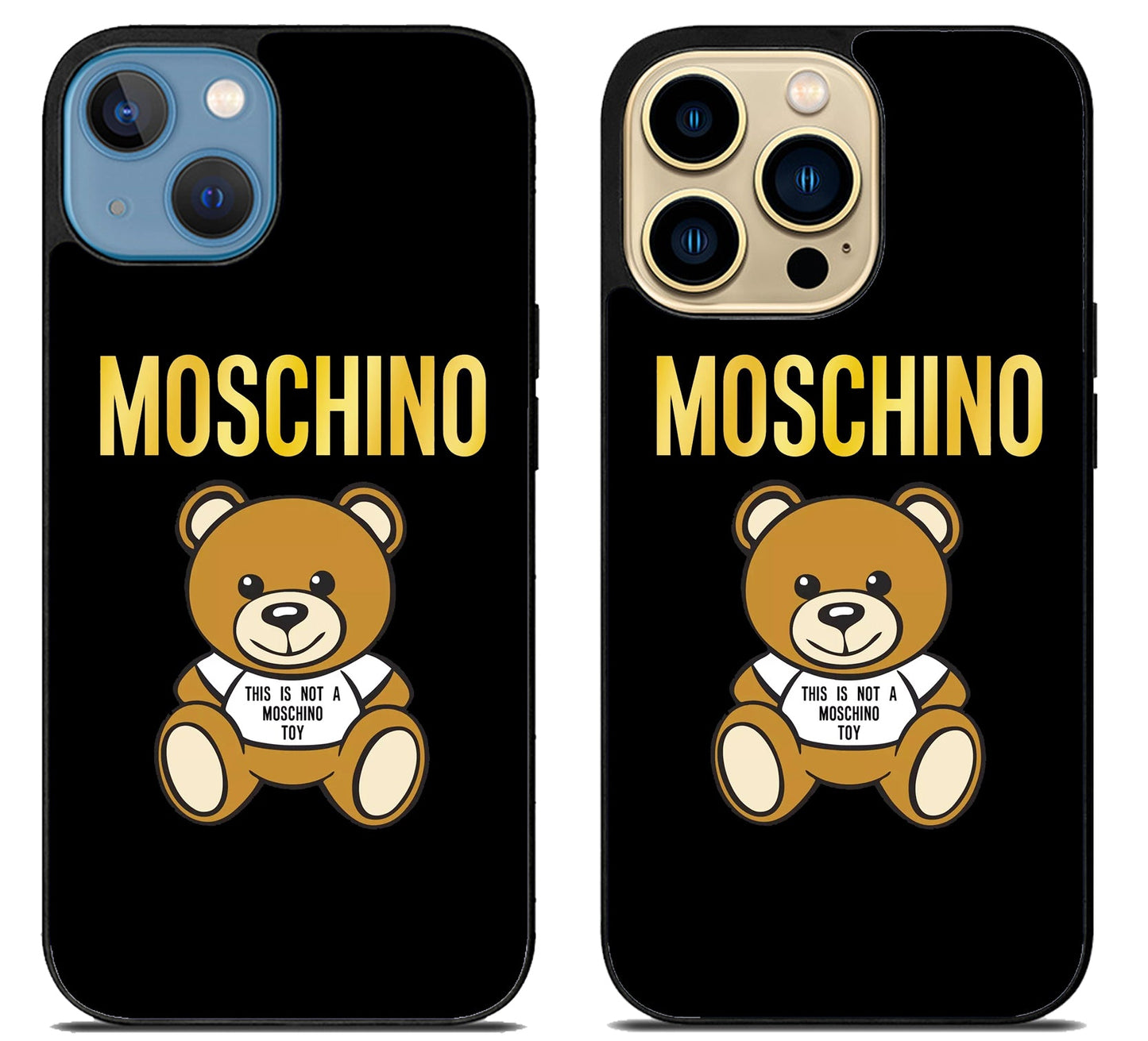 Moschino Logo Gold iPhone 14 | 14 Plus | 14 Pro | 14 Pro Max Case