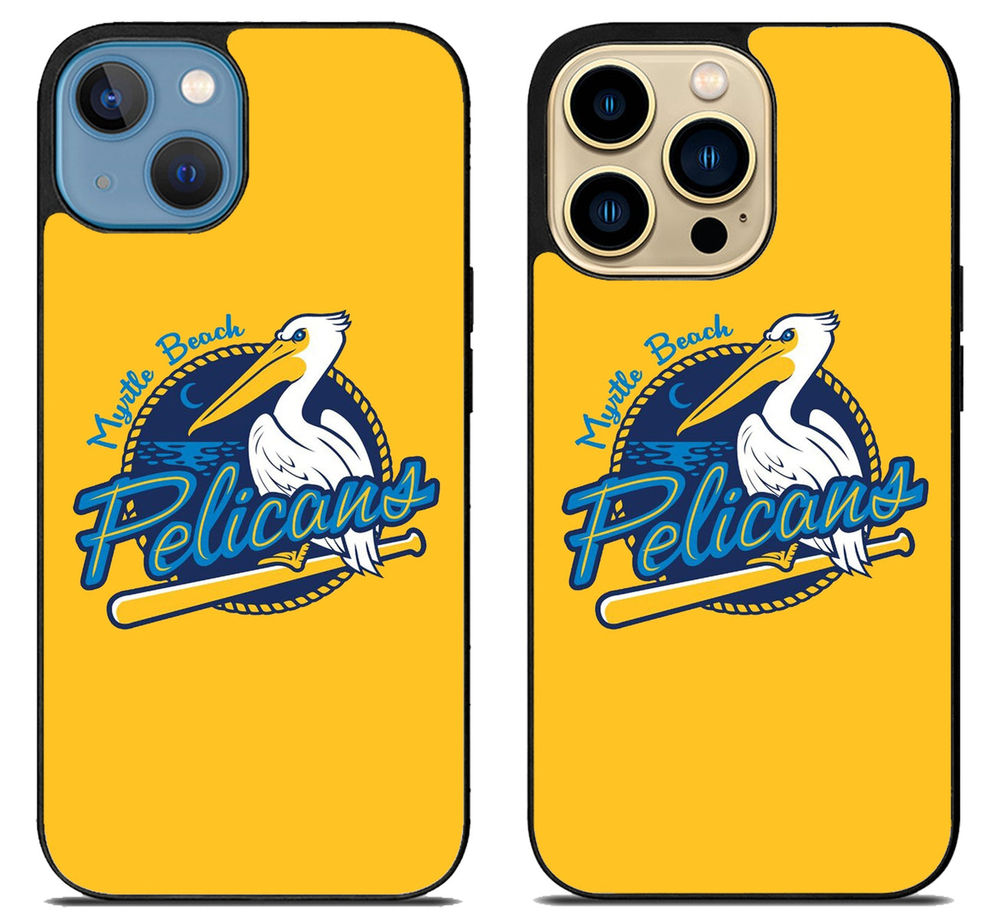 Myrtle Beach Pelicans Yellow iPhone 14 | 14 Plus | 14 Pro | 14 Pro Max Case