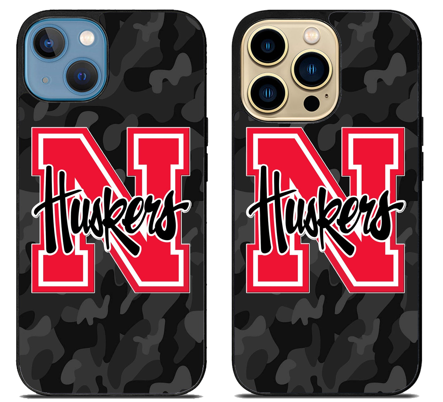 Nebraska Cornhuskers Black Camo iPhone 14 | 14 Plus | 14 Pro | 14 Pro Max Case