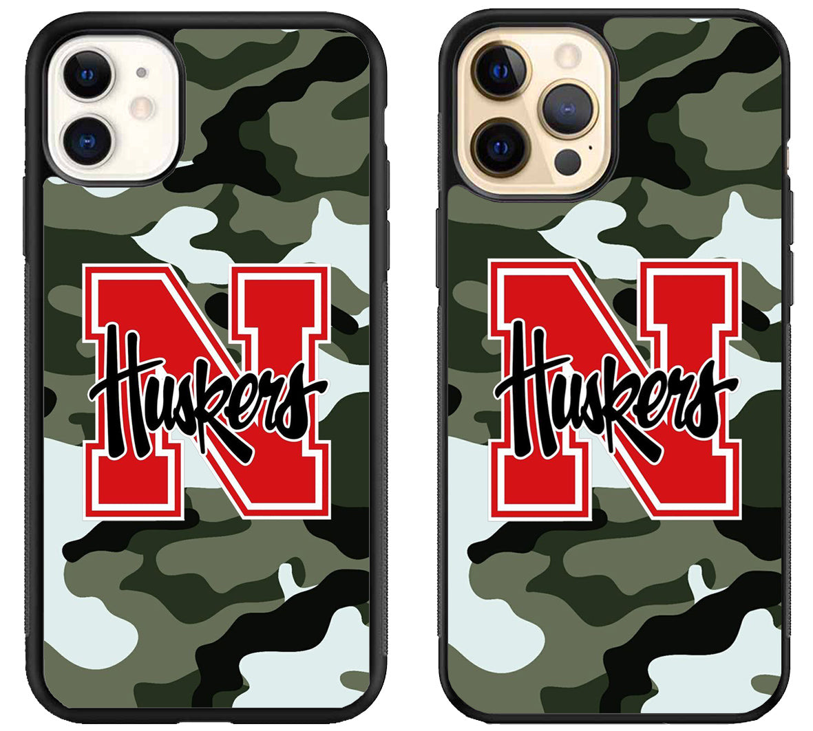 Nebraska Cornhuskers Camo iPhone 12 | 12 Mini | 12 Pro | 12 Pro Max Case