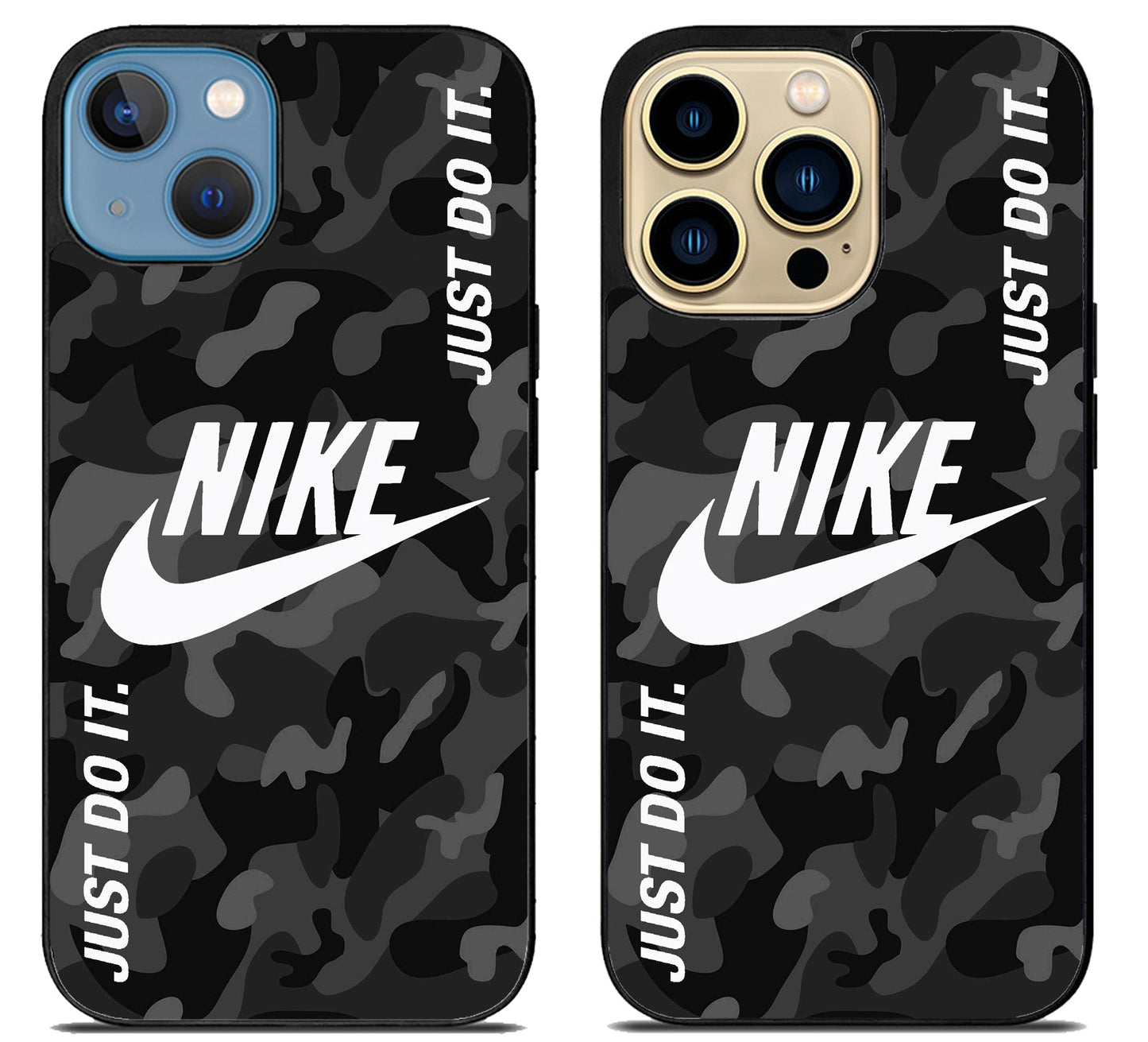 Nike Logo Black Camo iPhone 14 | 14 Plus | 14 Pro | 14 Pro Max Case