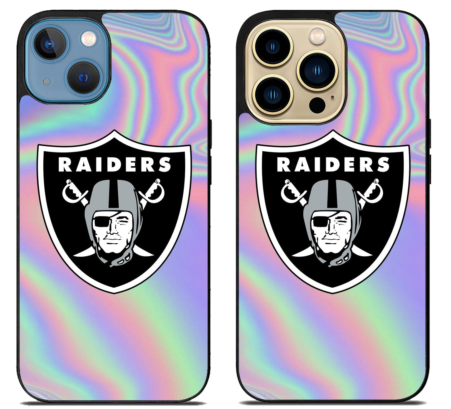 Oakland Raiders Holographic iPhone 14 | 14 Plus | 14 Pro | 14 Pro Max Case