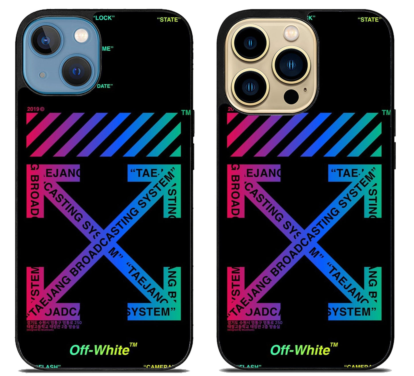 Off White Glow in The Dark iPhone 14 | 14 Plus | 14 Pro | 14 Pro Max Case