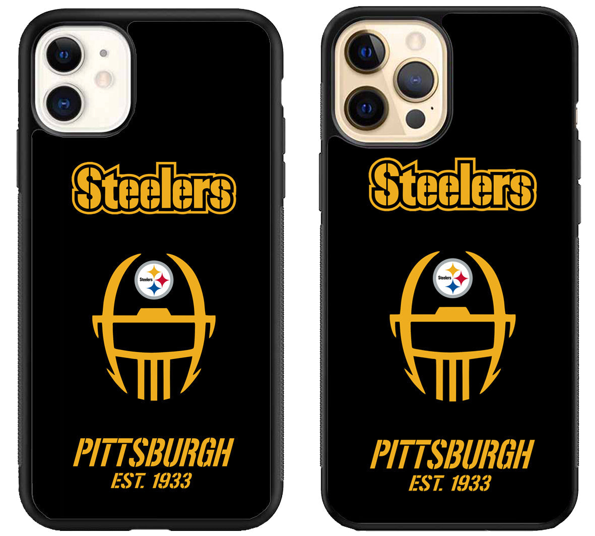 Pittsburgh Steelers Black iPhone 12 | 12 Mini | 12 Pro | 12 Pro Max Case