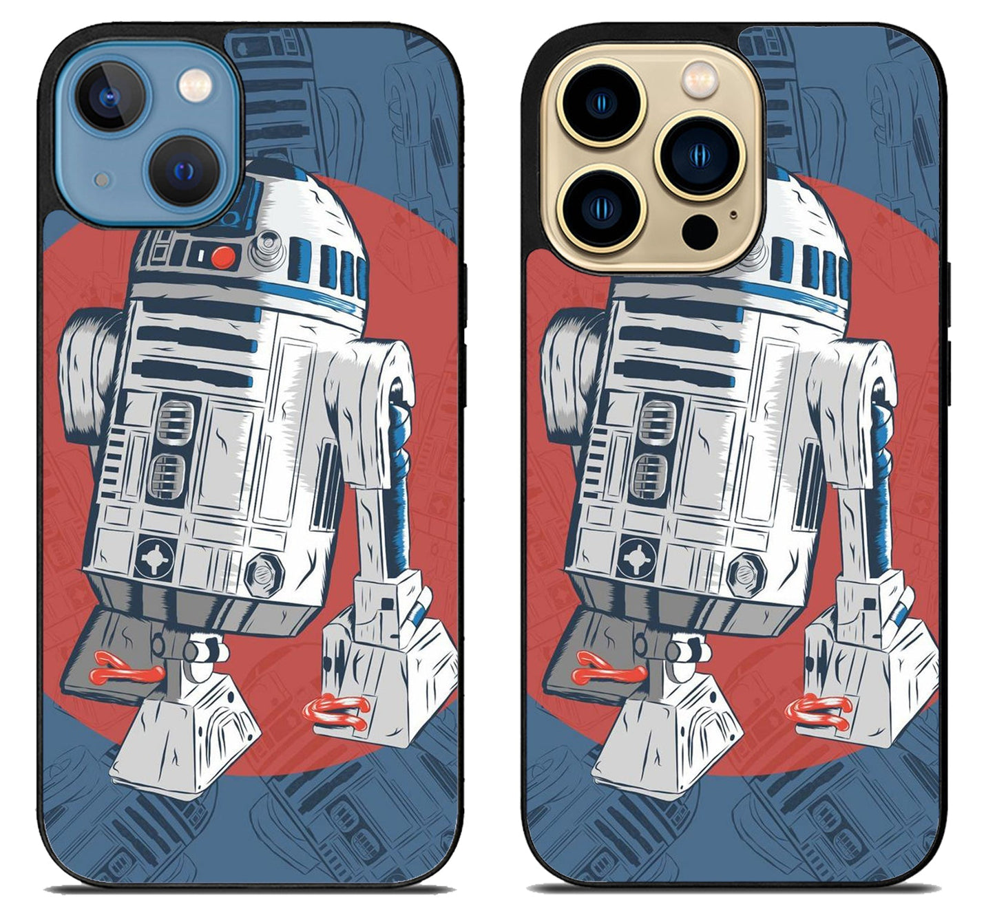 R2D2 Star Wars Background iPhone 14 | 14 Plus | 14 Pro | 14 Pro Max Case
