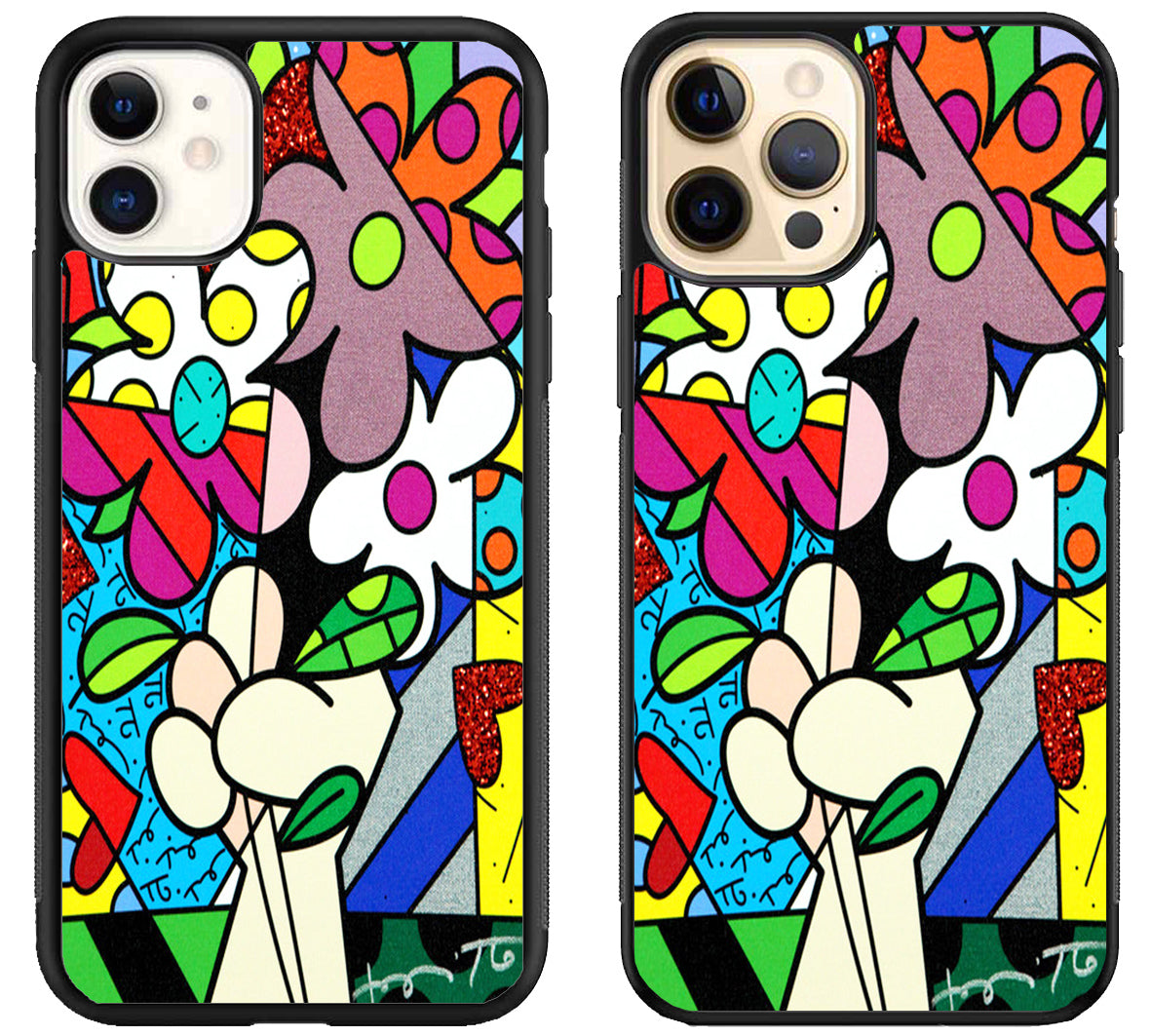 Romero Britto Background iPhone 12 | 12 Mini | 12 Pro | 12 Pro Max Case