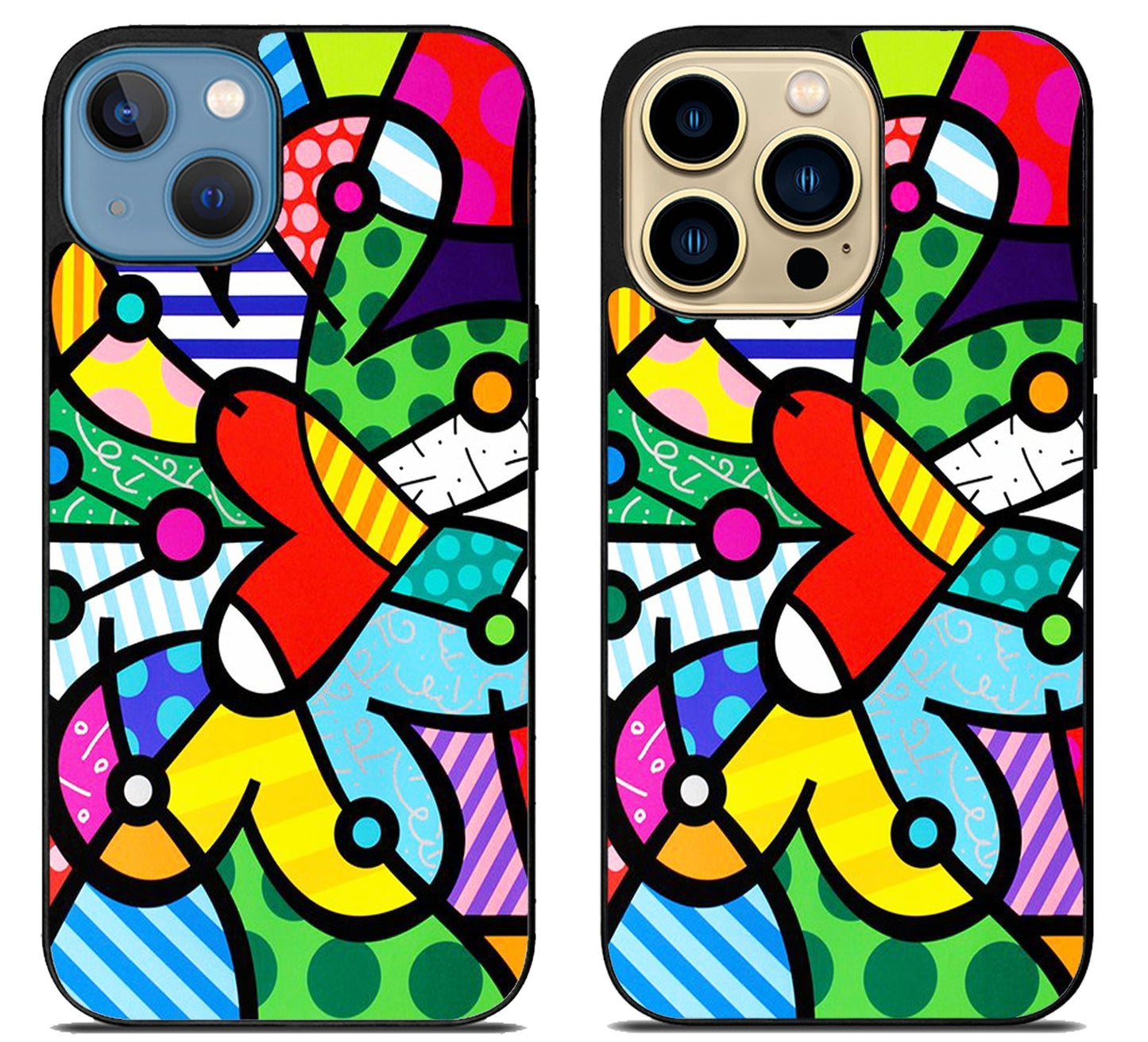 Romero Britto Cover iPhone 14 | 14 Plus | 14 Pro | 14 Pro Max Case
