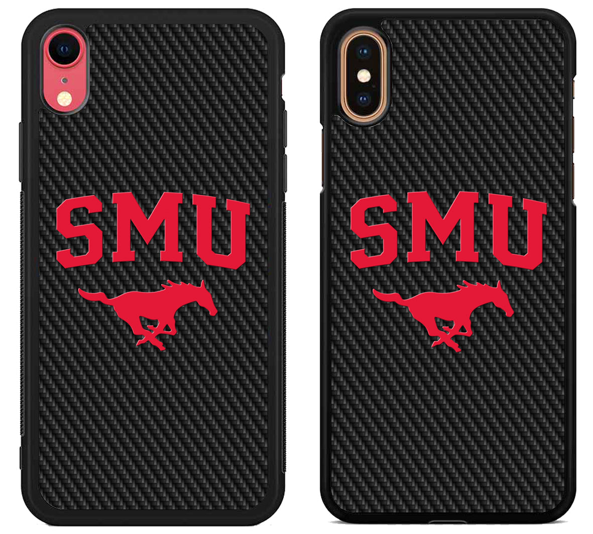 SMU Mustangs Black Carbon iPhone X | Xs | Xr | Xs Max Case