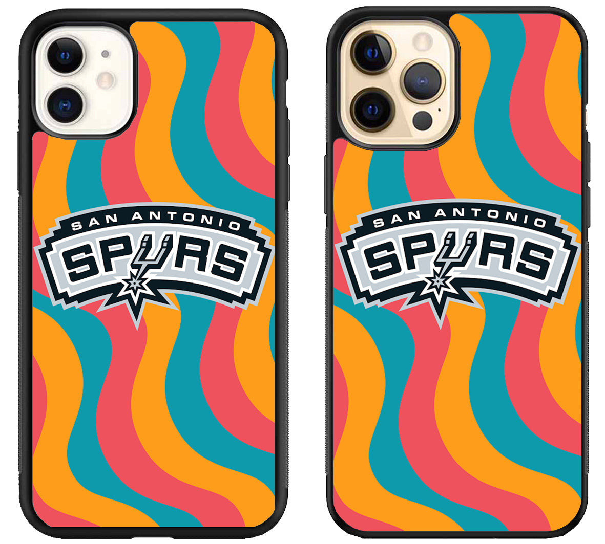 San Antonio Spurs Colorfull Logo iPhone 12 | 12 Mini | 12 Pro | 12 Pro Max Case