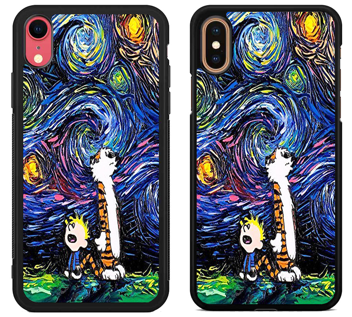 Calvin And Hobbes Starry Night iPhone X | Xs | Xr | Xs Max Case