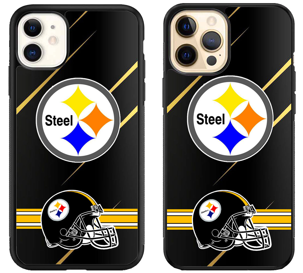 Steelers American Metallic iPhone 12 | 12 Mini | 12 Pro | 12 Pro Max Case
