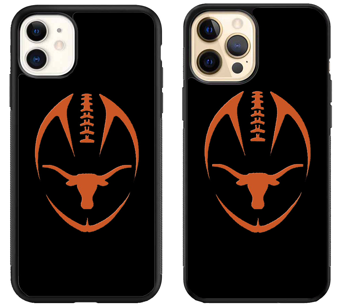 Texas Longhorns Black iPhone 12 | 12 Mini | 12 Pro | 12 Pro Max Case