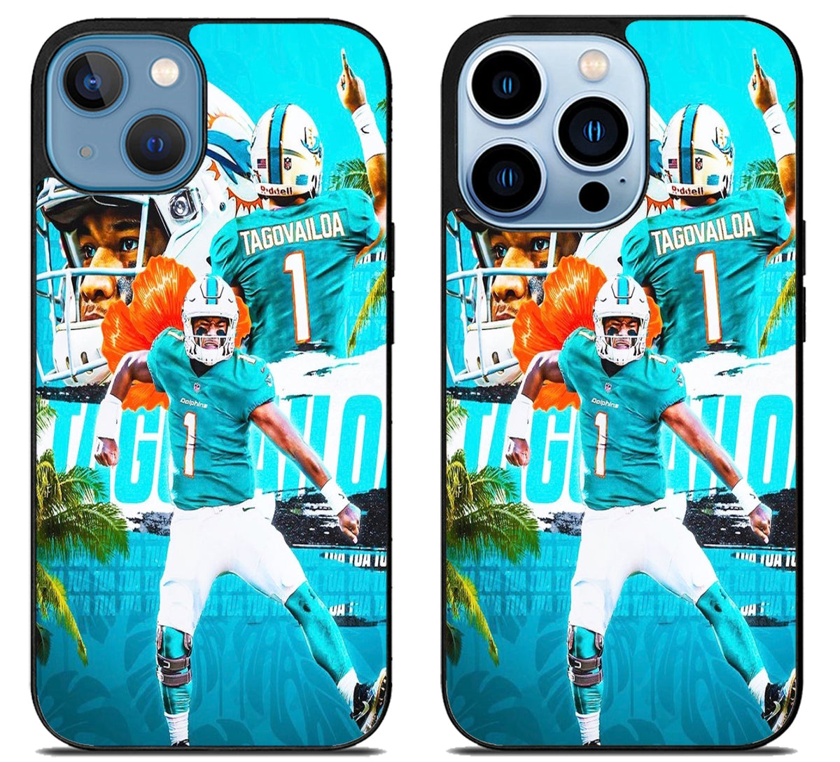 Tua Tagovailoa Miami Dolphins Collage iPhone 13 | 13 Mini | 13 Pro | 13 Pro Max Case
