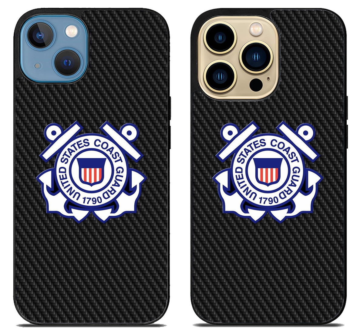 US Coast Guard Logo Carbon iPhone 14 | 14 Plus | 14 Pro | 14 Pro Max Case
