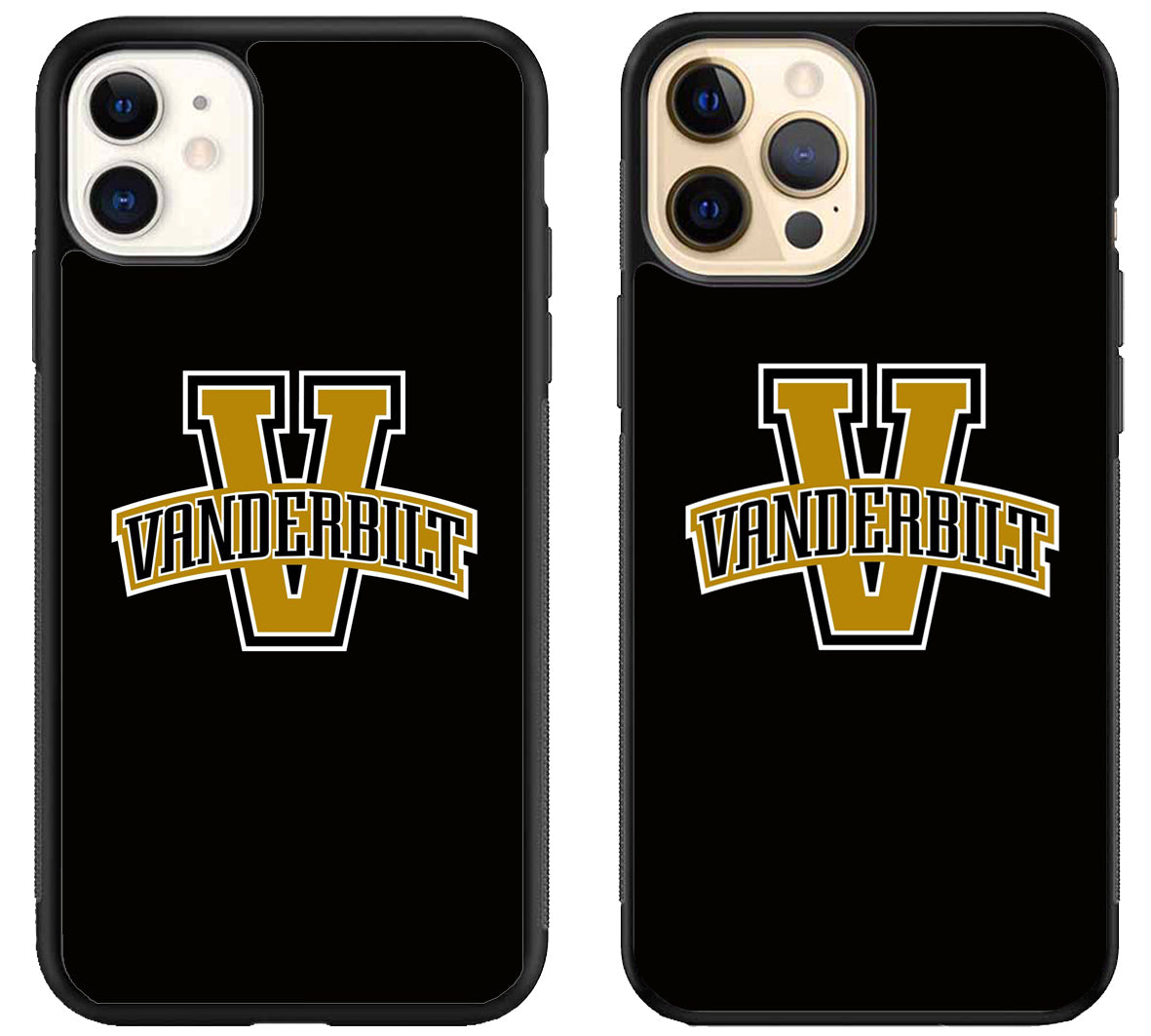 Vanderbilt Commodores Black iPhone 12 | 12 Mini | 12 Pro | 12 Pro Max Case