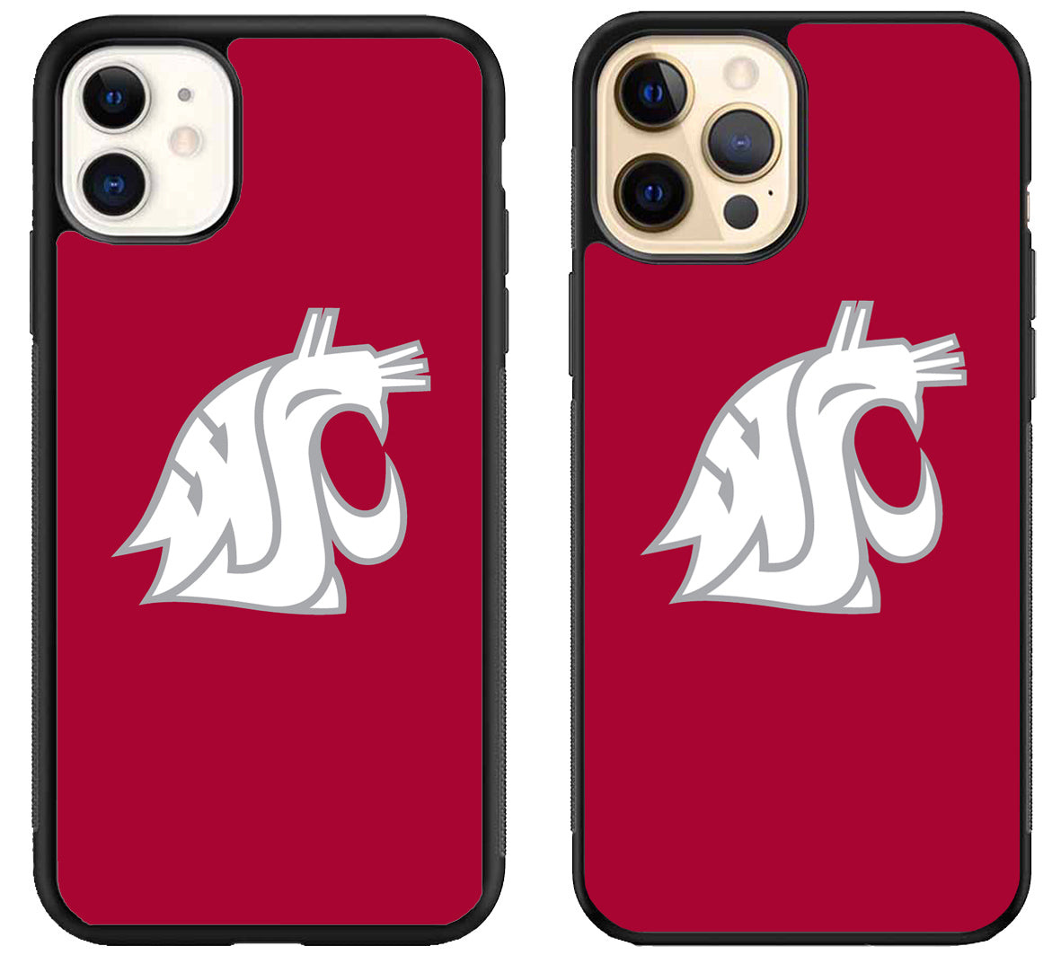 Washington State Cougars Logo iPhone 12 | 12 Mini | 12 Pro | 12 Pro Max Case