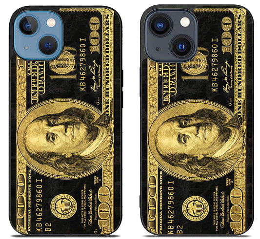 100 Dollar bill Black and Gold iPhone 15 | iPhone 15 Plus Case