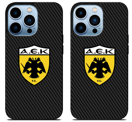 AEK Athens FC Carbon iPhone 15 Pro | iPhone 15 Pro Max Case