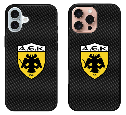 AEK Athens FC Carbon iPhone 16 | 16 Plus | 16 Pro | 16 Pro Max Case