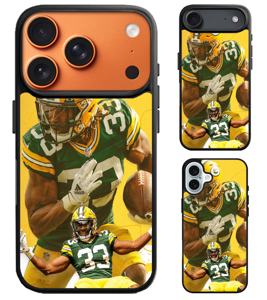 Aaron Jones Green Bay Packers Style iPhone Air | iPhone 17 | 17 Pro | 17 Pro Max Case