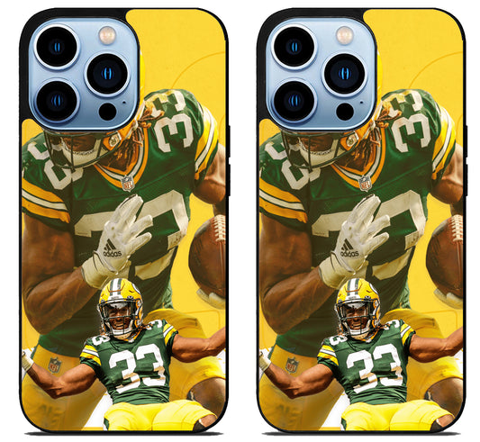 Aaron Jones Green Bay Packers Style iPhone 15 Pro | iPhone 15 Pro Max Case