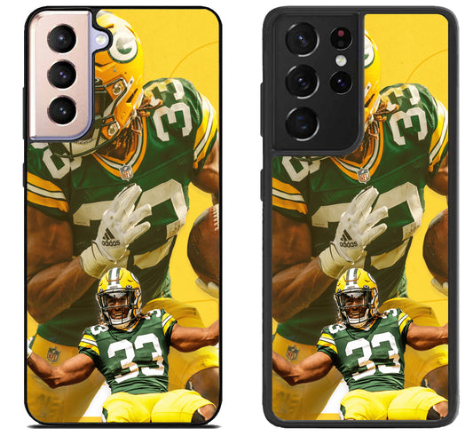 Aaron Jones Green Bay Packers Style Samsung Galaxy S21 | S21 FE | S21+ | S21 Ultra Case