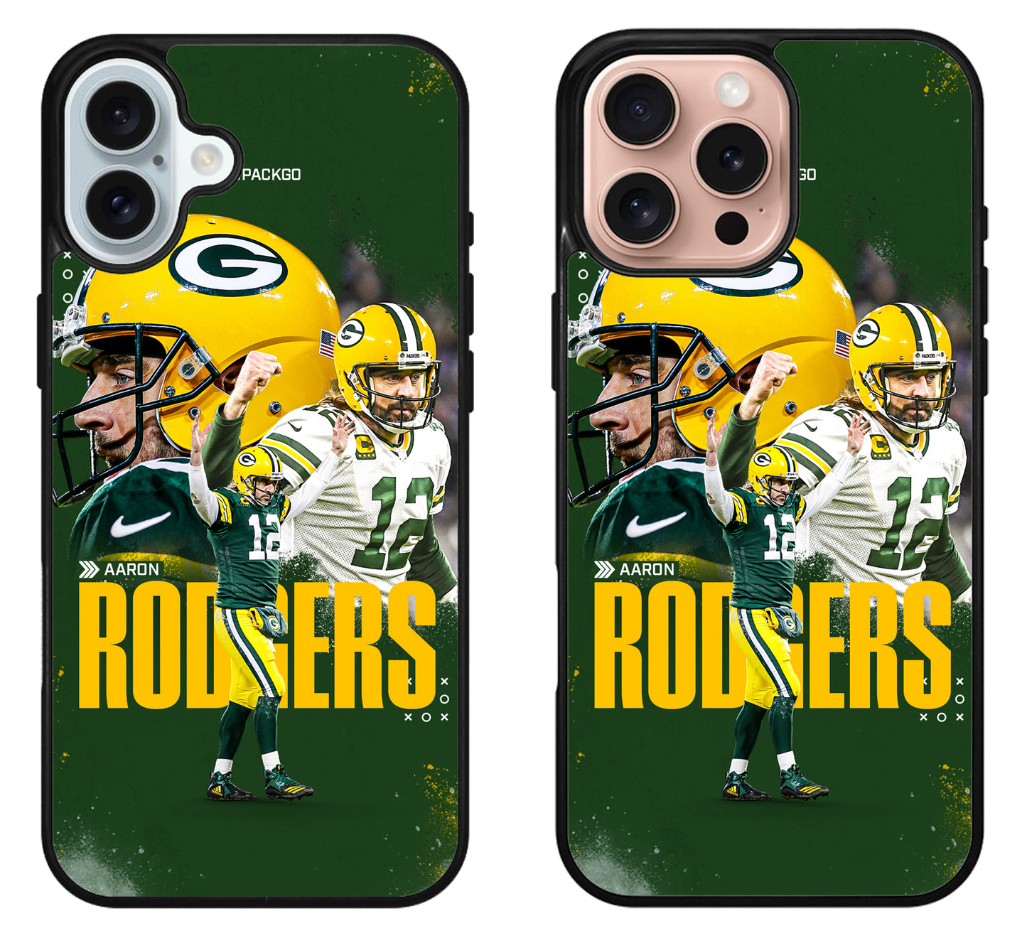 Aaron Rodgers Green Bay Packers Collage Cover iPhone 16 | 16 Plus | 16 Pro | 16 Pro Max Case