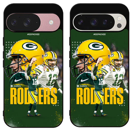 Aaron Rodgers Green Bay Packers Collage Cover Google Pixel 9 | 9 Pro | 9 Pro XL Case