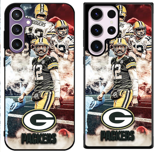 Aaron Rodgers Green Bay Packers Collage Samsung Galaxy S24 | S24+ | S24 Ultra Case