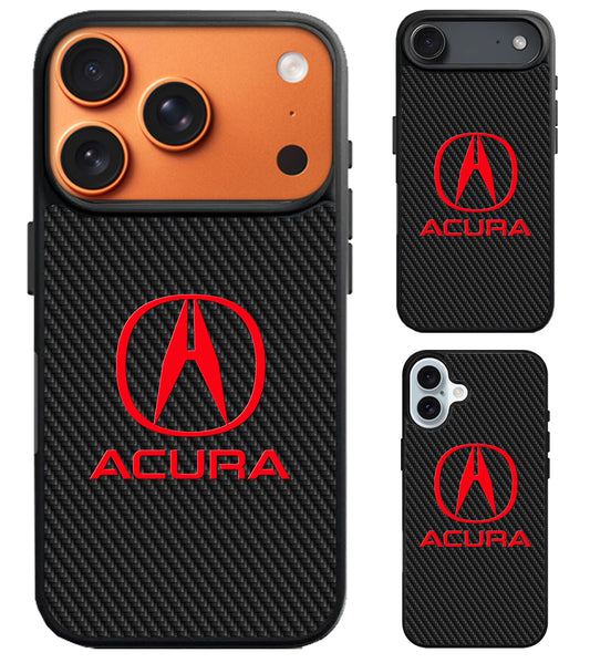 Acura Red Black Carbon iPhone Air | iPhone 17 | 17 Pro | 17 Pro Max Case