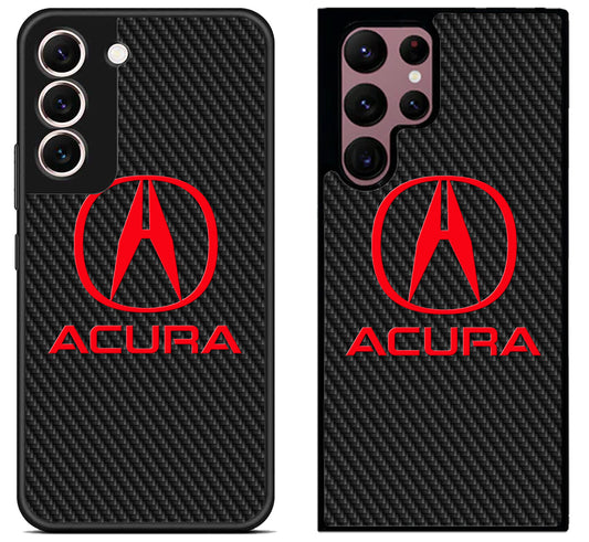 Acura Red Black Carbon Samsung S22 | S22+ | S22 Ultra Case