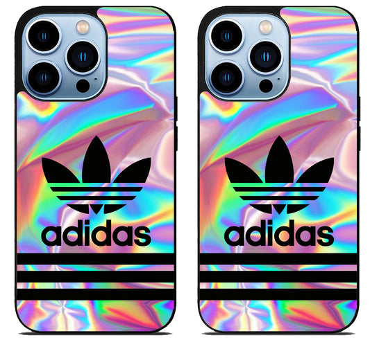 Adidas Black Holographic iPhone 15 Pro | iPhone 15 Pro Max Case