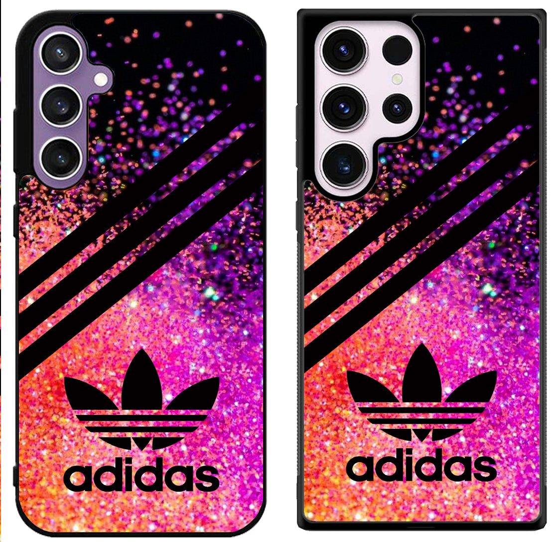 Adidas Black Sparkly Samsung Galaxy S24 | S24+ | S24 Ultra Case
