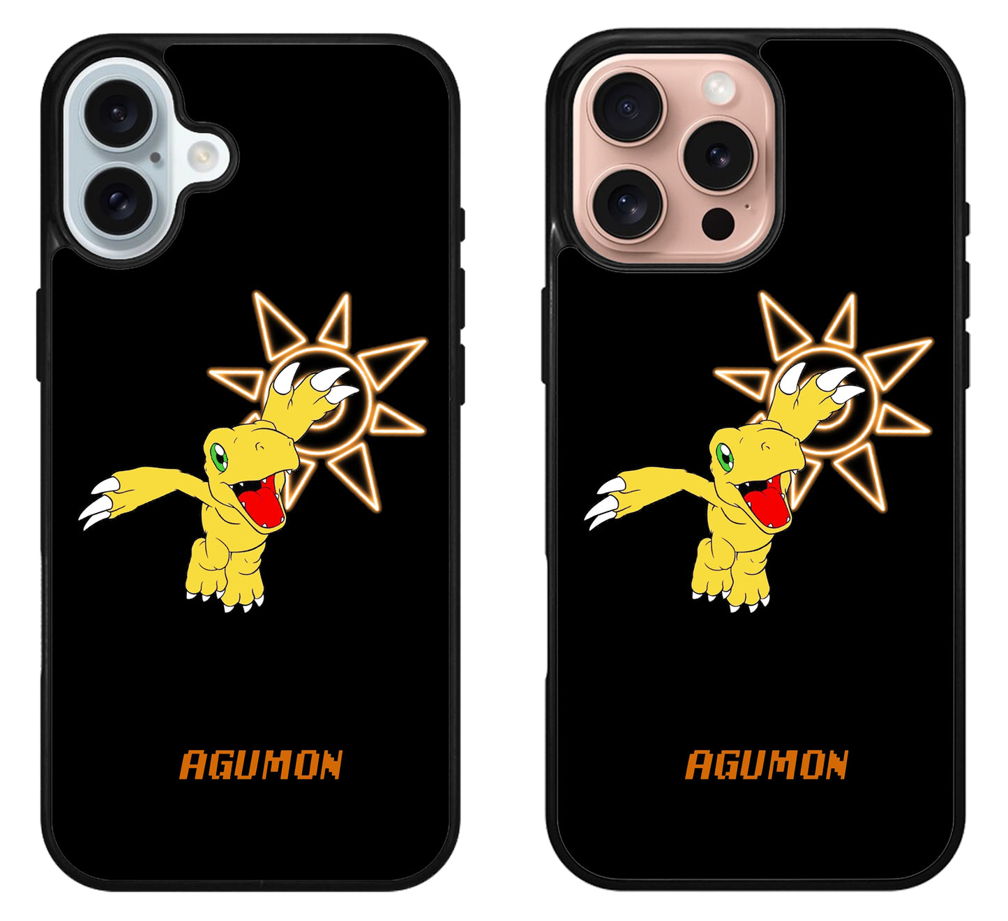 Agumon Digimon Black iPhone 16 | 16 Plus | 16 Pro | 16 Pro Max Case