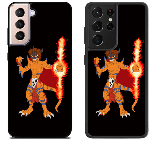 Agumon Metal Greymon Digimon Black Samsung Galaxy S21 | S21 FE | S21+ | S21 Ultra Case