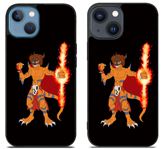 Agumon Metal Greymon Digimon Black iPhone 15 | iPhone 15 Plus Case