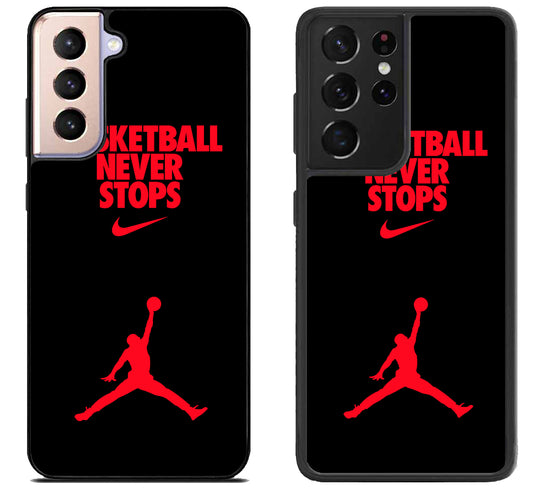Air Jordan Basketball Never Stops Samsung Galaxy S21 | S21 FE | S21+ | S21 Ultra Case